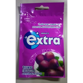 EXTRA 益齒達 潔淨無糖口香糖 香甜葡萄口味 28G 期限：2025.08.29