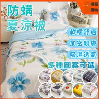 🔥2025新款🔥夏涼被 刺繡空調被 冷氣被 涼感被 空調被 薄被 水洗棉夏涼被 奶油色夏涼被 可裸睡 雙人/雙人加大薄被