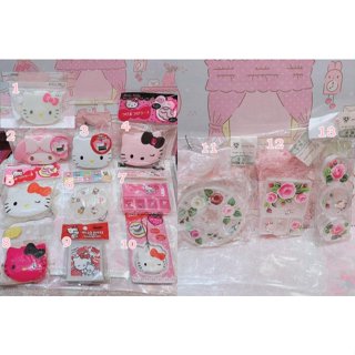 ♥小玫瑰日本精品♥ 現貨Hello Kitty 美樂蒂 玫瑰花 小物盒 收納盒 假睫毛盒 4格收納盒 造型盒 印章盒~8