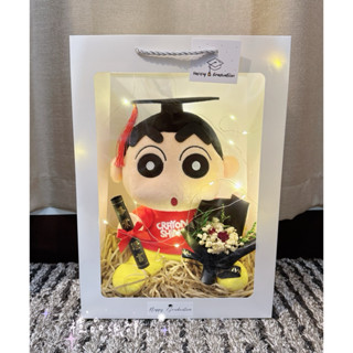 【禮品總部】現貨|實拍 蠟筆小新 正版授權 小新娃娃 小新玩偶 禮物袋 禮品袋 小白 小葵 彌月禮 金莎