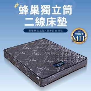 透氣緹花二線蜂巢獨立筒床墊 單人加大 標準雙人 雙人加大【IDEA】