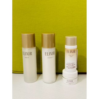 ELIXIR 抗老旅行保養品組｜資生堂 怡麗斯爾｜化妝水 進化柔膚水 潤膚乳 爆水珍珠霜 彈潤時控精萃