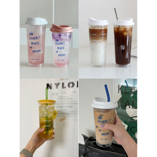 317KOREA 韓國代購 Anothertable 質感 塑膠環保杯 環保吸管杯 473ml 591ml 杯蓋 隨身杯
