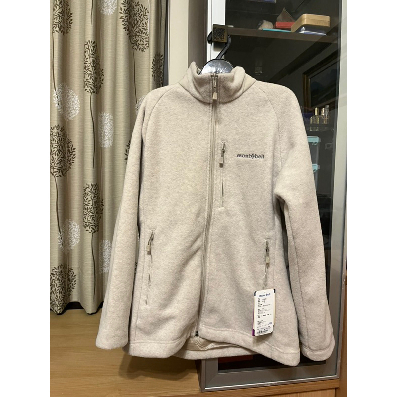 Montbell clima plus200刷毛外套（女，燕麥色，全新XL)