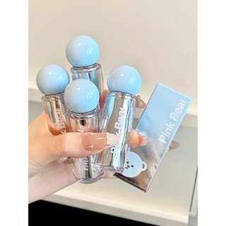 pinkbear新品！奶油藍！幹唇人的爆水唇泥🧊💦皮可熊水感柔霧爆水唇泥 水精華口紅
