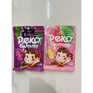 🌟優惠 日本 不二家Peko造型QQ軟糖 蜜桃味 葡萄味 50g 袋裝好吃水果軟糖 牛奶妹造型果汁軟糖qq糖
