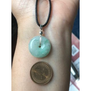 緬甸玉天然A貨翡翠玉墜 糯冰種 果綠 平安扣