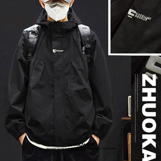 【臺灣出貨🔥】M-3XL衝鋒衣 薄外套男 春夏潮牌男裝 工裝外套 登山戶外情侶衝鋒衣 登山服 防風防水外套 運動外套