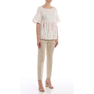 WEEKEND MAX MARA 女愛印花混合媒體襯衫上衣 S號