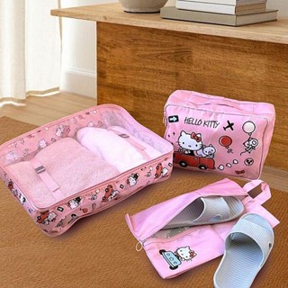 hello kitty 收納三件組(1組入) 衣物收納袋 收納包 內衣袋 鞋袋 旅行收納袋【小三美日】ds025492