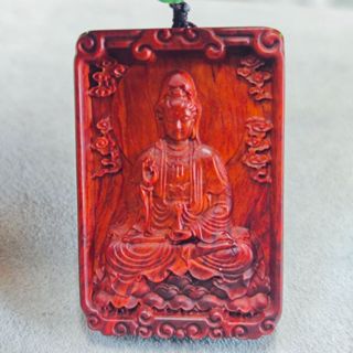 天然 印度小葉紫檀 檀香紫檀 黃財神 阿彌陀佛 千手觀音佛牌 雙面雕刻 平安牌項鍊吊墜 開運招財避邪 百分百天然正品保證