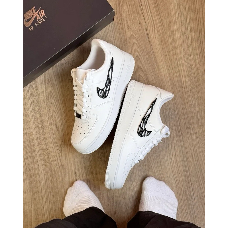 𝐏𝐫𝐞. Nike Air Force 1 '07 LX W 女款 液態 金屬 毒液 黑