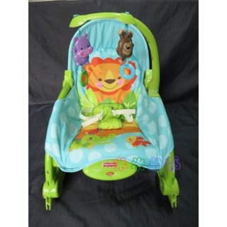 米米的窩 高雄專業玩具租賃 Fisher-Price 費雪 可愛動物可攜式兩用安撫躺椅 [出租品]