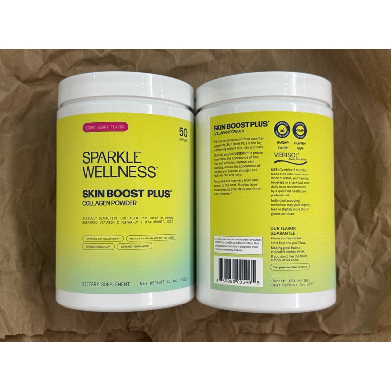 Sparkle Wellness Skin Boost Plus生物活性水解膠原蛋白胜肽 Dr. Grace推薦.50份