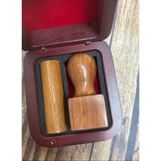 公司章木盒 印章盒 印章盒子 印章收納 公司大小章盒 木盒 紅木色 印章盒 印鑑收納 木製印章盒