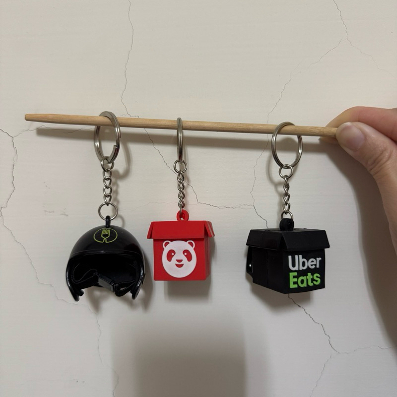 Ubereats Foodpanda 熊貓 外送吊飾 外送箱 收納盒 鑰匙圈