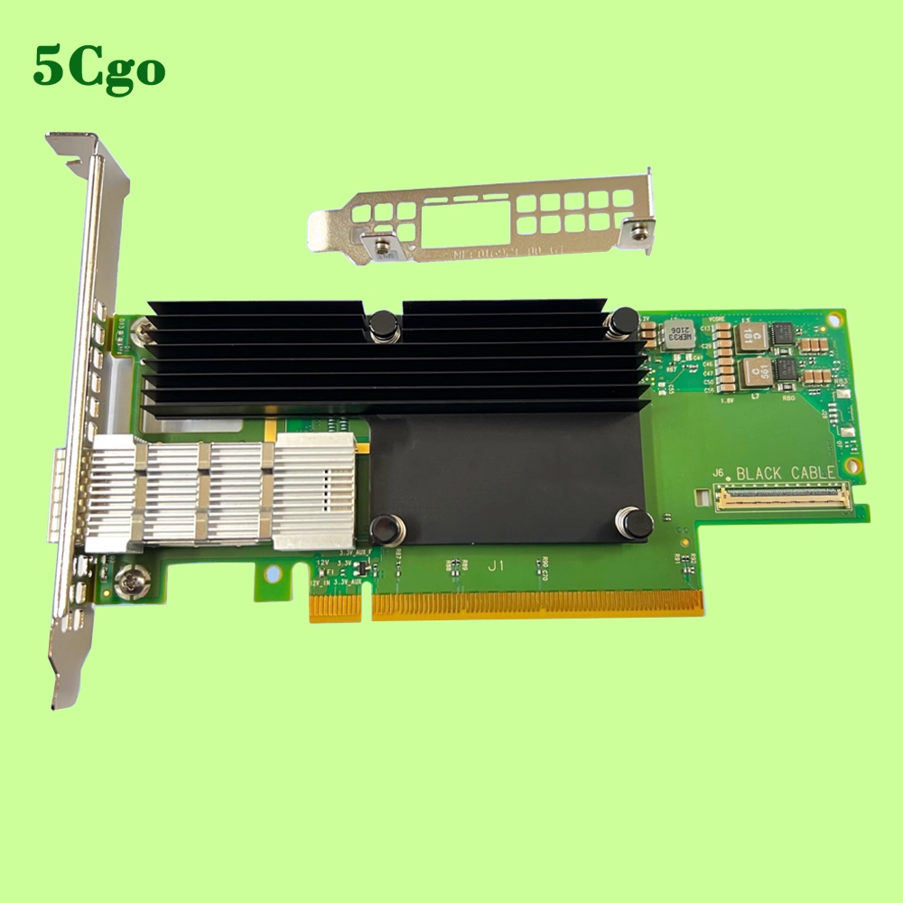 5Cgo.【含稅】全新原廠 Mellanox/邁絡思 MCX653105A-HDAT 200G單口萬兆光纖 IB網路卡