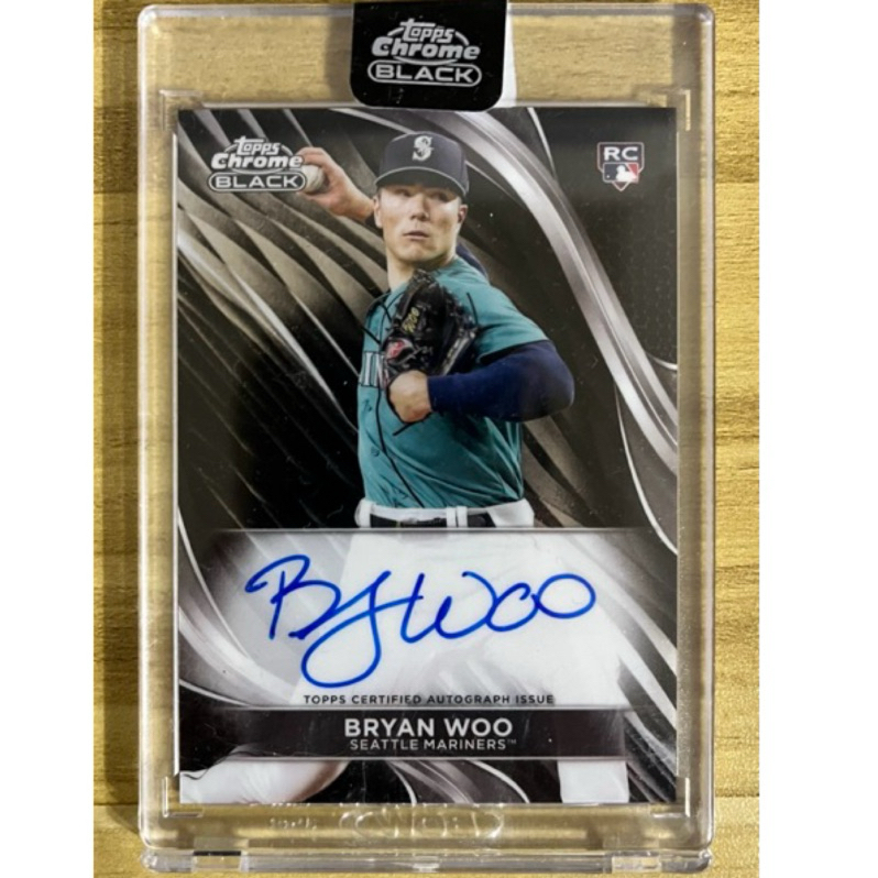 [限定] 2024 Topps chrome 水手低調王牌 Bryan Woo 新人RC 簽名球員卡
