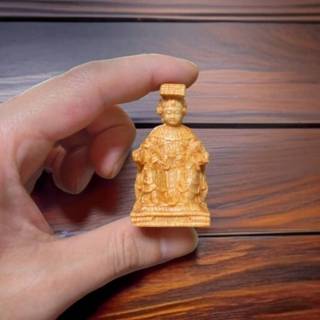 微雕 迷你小神尊 天上聖母 媽祖 實木雕刻 廟會模型神尊 媽祖公仔 模型神像 神明公仔 媽祖木雕 媽祖神像 小佛像
