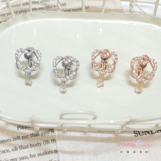 AHUA阿華有事嗎 璀璨顛倒雙層愛心耳夾 A0872 正韓 Ins風 時尚 氣質 百搭 耳夾 無耳洞 基本款