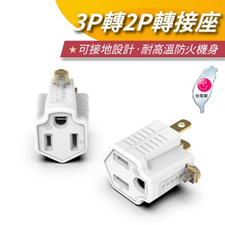 【安迪寢具】3轉2轉接頭 3P轉2P轉接 體積小 不佔空間 轉接座 轉接頭 可接地 防火材質 現貨 臺灣製造MIT