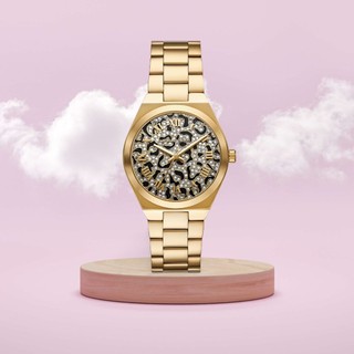 Michael Kors Lennox 時尚大三針晶鑽女錶 週年慶送禮推薦-37mm MK7500