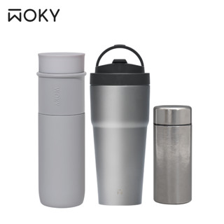 【WOKY 沃廚】 純鈦Ti保溫隨行杯200ml+真瓷580/純鈦770ml