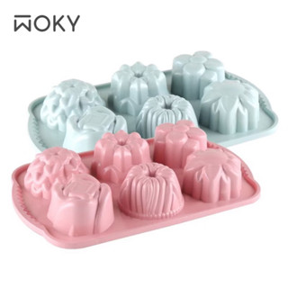 【WOKY沃廚】La Douceur 法式粉彩系列蛋糕模(粉)_小花6入型