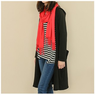 「M~XL。臺灣現貨」素面落肩 連帽長版 刷毛外套 (O1011)