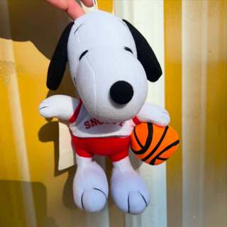 收藏品｜早期 復古 籃球🏀 史努比 娃娃 玩偶 布偶 6吋 snoopy 白色