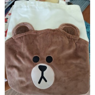 麥當勞 LINE FRIENDS 熊大 雙層 帆布包 側揹包