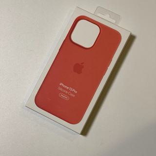 全新 原廠周邊 iPhone 13 Pro MagSafe 矽膠保護殼 Nectarine 橘紅色