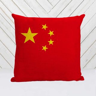 國旗抱枕五星紅旗國旗靠枕抱枕汽車沙發座椅靠墊辦公室腰枕中國紅
