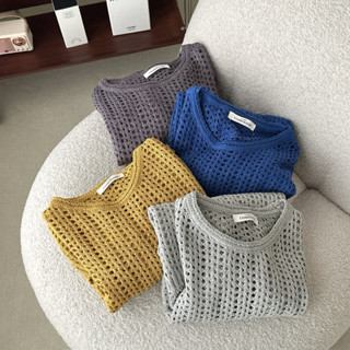 「FOR GIRLS」最後現貨 粗洞洞針織防曬長袖（4colors）薄長袖 洞洞針織上衣 長袖上衣 女生長袖 女上衣