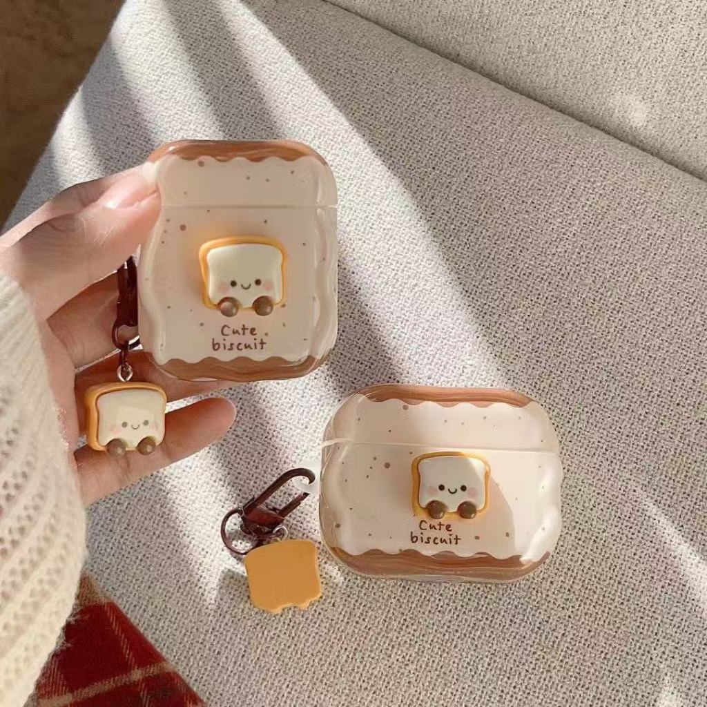 【新款】立體小土司AirPods Pro3 4 Pro2保護套 3代 2代蘋果 耳機保護殼 耳機殼 藍芽耳機套 禮物