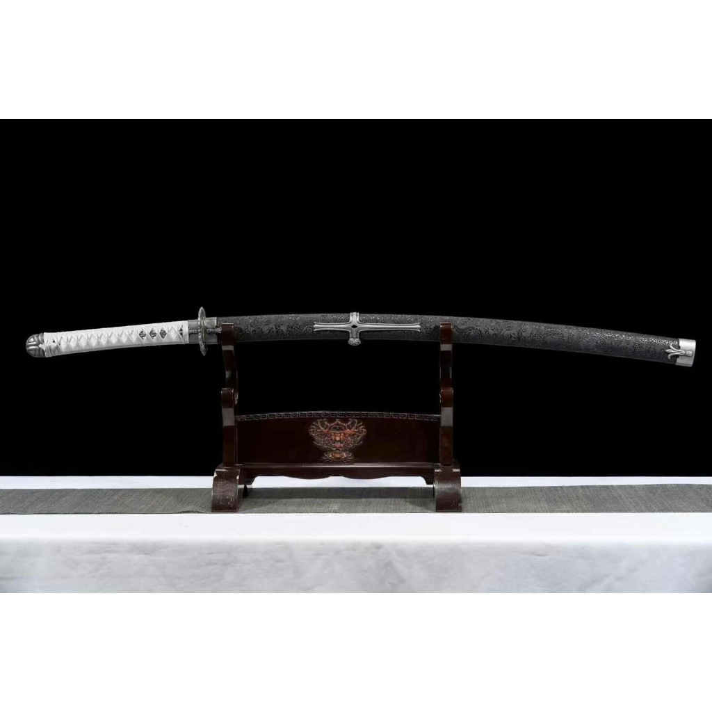 龍泉武士刀 神明武士刀高性能武士刀  聖魔武士 喬遷新居 鎮宅收藏 戶外刀劍日本太刀長款 裝飾武士刀 模型武士刀 未開刃