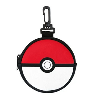 全新日空正版～寶可夢Pokémon精靈球造型薄型附掛勾收納包/零錢包