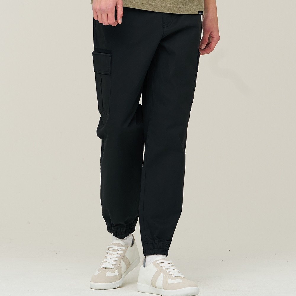 【Superdry】韓版 男款 工裝褲 休閒長褲 Label Cargo Jogger 黑