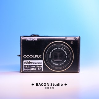 𝗕𝗔𝗖𝗢𝗡 | Nikon Coolpix S640 尼康 CCD 數位相機 千萬畫素 快速啟動 黑