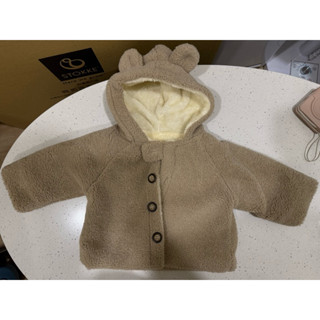 小朋友款式連帽羊羔毛外套 卡其色 熊寶寶外套 刷毛 韓國 羊毛 大衣 Fleece Jacket 絨毛 厚外套