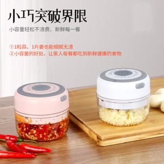 迷你電動搗蒜器 打蒜器 無線電動 蒜泥機 辣椒蔥花調料 廚房料理 攪拌器