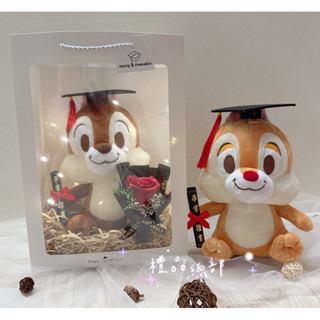 【禮品總部】現貨|實拍 奇奇蒂蒂禮物袋 正版迪士尼 奇奇娃娃 花栗鼠 禮品袋 奇奇蒂蒂娃娃 蒂蒂玩偶 乾燥花 彌月禮
