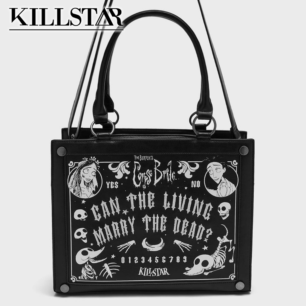 【吉兒龐克】地獄新娘維特愛蜜莉CORPSE BRIDE聯名刺繡肩背手提方包 英國進口Killstar【JKS0457】