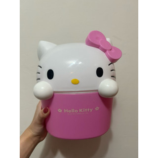 二手 凱蒂貓 hello kitty 掀蓋式桌上型垃圾桶