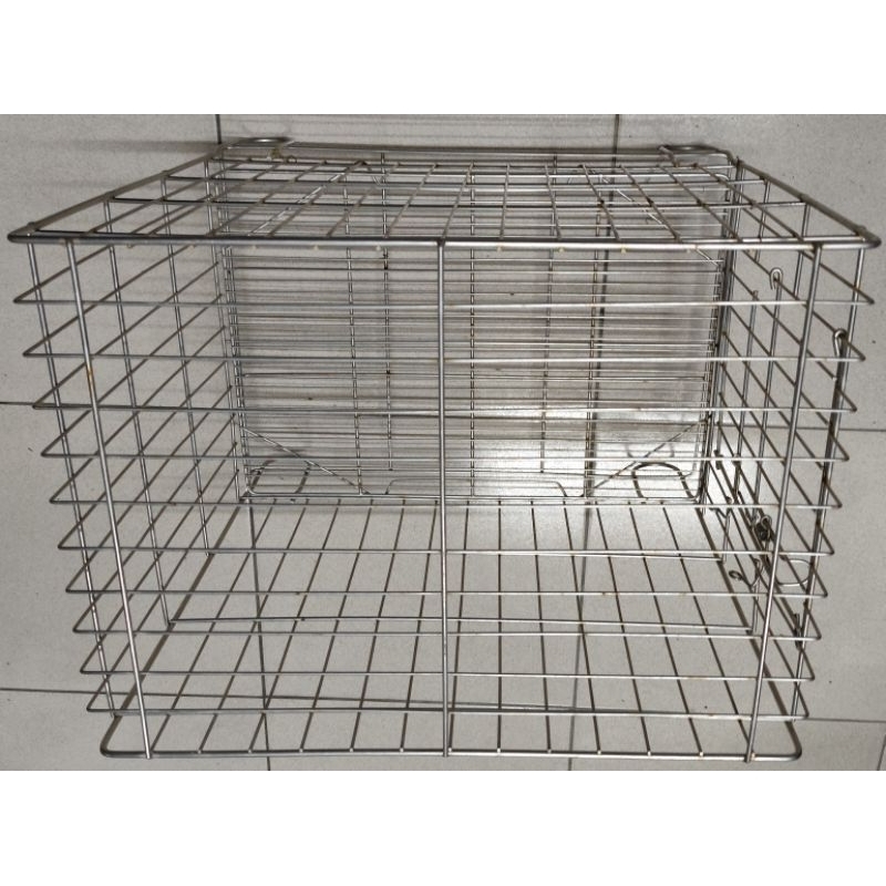 二手 功能正常 白鐵 不鏽鋼 不銹鋼 狗籠 35×48×50公分