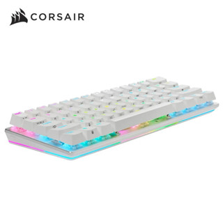 CORSAIR 海盜船 K70 PRO MINI 紅軸RGB無線機械式鍵盤(英文鍵盤)-白