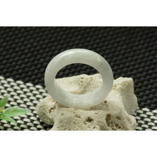 特價U3809玉戒指❀14# 翡翠玉A貨水潤白底正裝戒圈指環戒子【緬甸玉翠軒】玉首飾品 男女款式