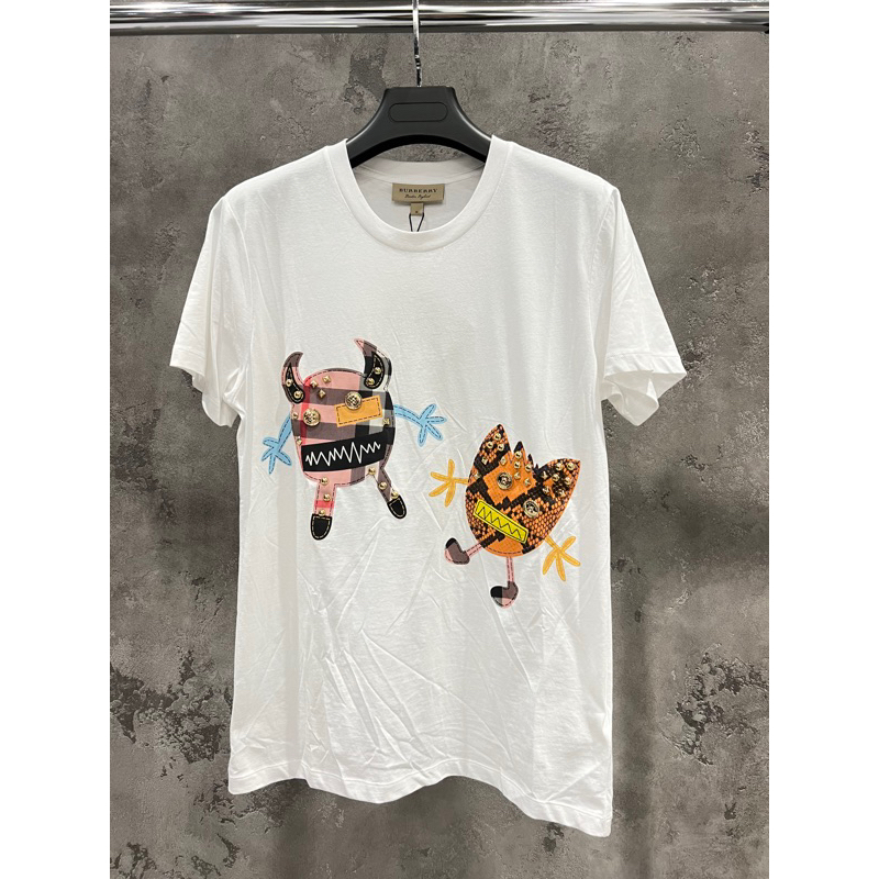 【全新閒置出清】BURBERRY 白色小怪獸短袖T恤💰2200