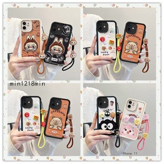 立體防摔殼 卡通掛繩手機殼 適用iPhone 11 XS MAX XR i6 i7 i8 plus SE2 SE3