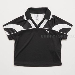 PUMA 流行系列 Future Archive 短袖Polo衫 女款 黑白 短版 Polo衫 短T 62978301